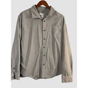 KATIN Granada Shirt Mens XL Tan Corduroy Long Sleeve Button Down Outdoor